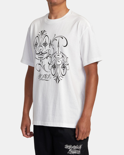 3 Mister Cartoon Balance Clowns 2022 - T-shirt en matière biologique pour Homme Blanc F1SSRYRVF2 RVCA
