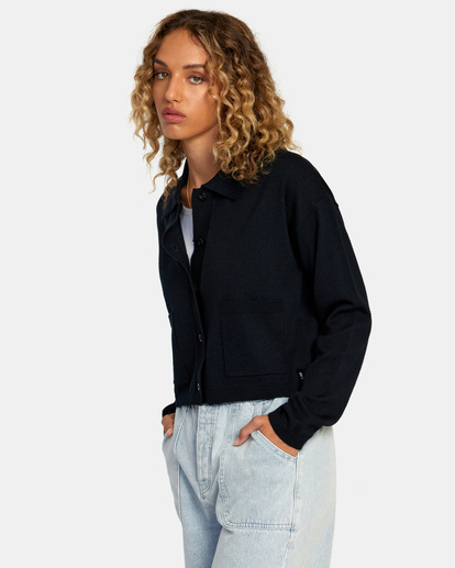 4 Brady - Cardigan für Frauen Schwarz F3JPRBRVF2 RVCA