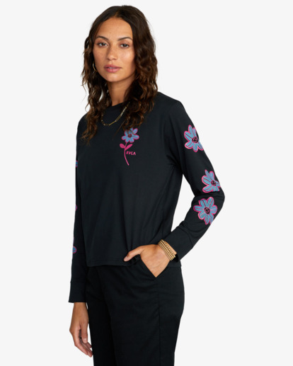 4 Happy Daisy 2022 - T-shirt manches longues pour Femme Noir F3LSRHRVF2 RVCA