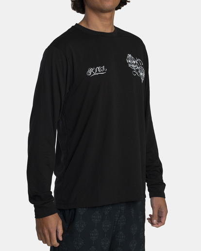 6 Mister Cartoon Faces - Longsleeve für Männer Schwarz F4LSMERVF2 RVCA
