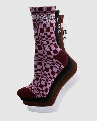 1 Balance - Pack de 4 chaussettes basses pour Femme Gris F9SORARVF2 RVCA