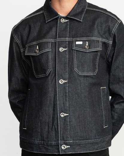 Rvca black shop denim jacket