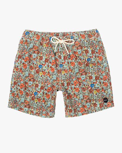 0 Escape Print Elastic Waist Walkshorts 17” White M2011REP RVCA