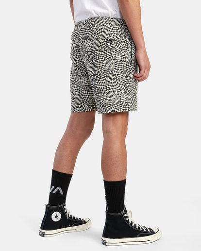 5 Escape Print Elastic Waist Walkshorts 17” Black M2011REP RVCA