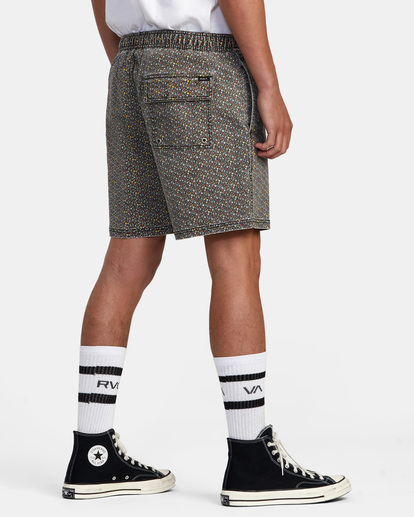 5 Escape Print Elastic Walkshorts 17” Black M2011REP RVCA