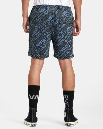 1 Escape Print Elastic Waist Walkshorts 17” Purple M2011REP RVCA