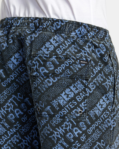 7 Escape Print Elastic Waist Walkshorts 17” Purple M2011REP RVCA