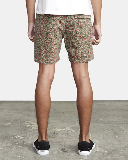2 Escape Print Elastic Waist Walkshorts 17” Beige M2011REP RVCA