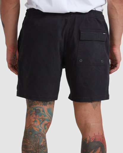 7 Escape - Short taille élastique pour Homme Noir M2073REE RVCA