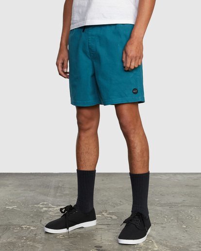 4 Escape Elastic Waist Walkshorts 17” Blue M2073REE RVCA