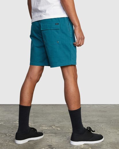 6 Escape Elastic Waist Walkshorts 17” Blue M2073REE RVCA