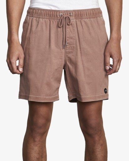 0 Escape Elastic Waist Walkshorts 17” Red M2073REE RVCA