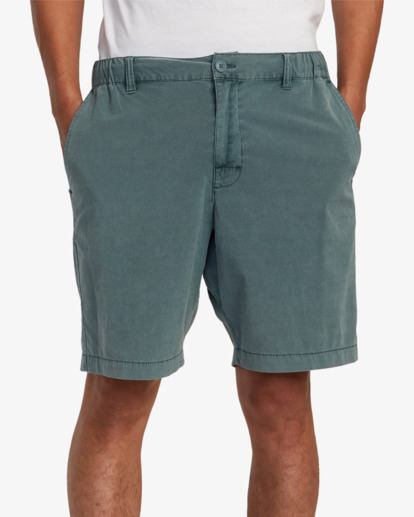 1 All Time Rinsed Coastal Hybrid Shorts 19” Green M211TRCR RVCA
