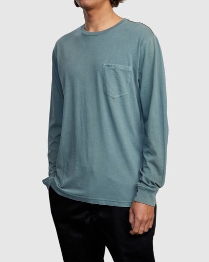 3 PTC Pigment Long Sleeve Tee Purple M467TRPT RVCA
