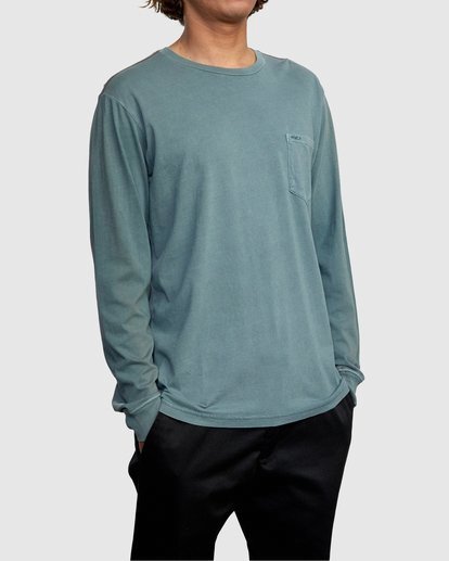 4 PTC Pigment Long Sleeve Tee Purple M467TRPT RVCA