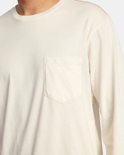 5 PTC Pigment Long Sleeve Tee White M467TRPT RVCA