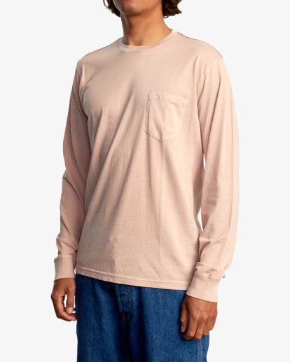 3 PTC Pigment Long Sleeve Tee Grey M467TRPT RVCA