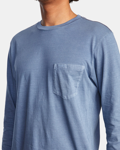 6 PTC Pigment Long Sleeve Tee Grey M467TRPT RVCA