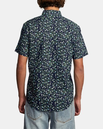 2 That'll Do Slim Fit Short Sleeve Shirt Blue M502VRTD RVCA