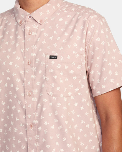 3 That'll Do Slim Fit Short Sleeve Shirt Purple M502VRTD RVCA