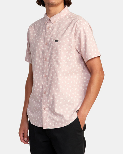 4 That'll Do Slim Fit Short Sleeve Shirt Purple M502VRTD RVCA