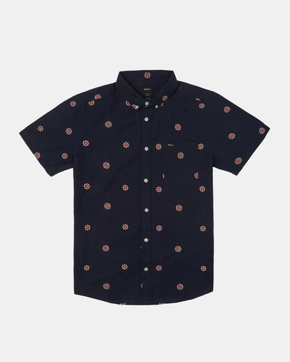 0 That'll Do Dobby Short Sleeve Shirt Blue M503VRDD RVCA
