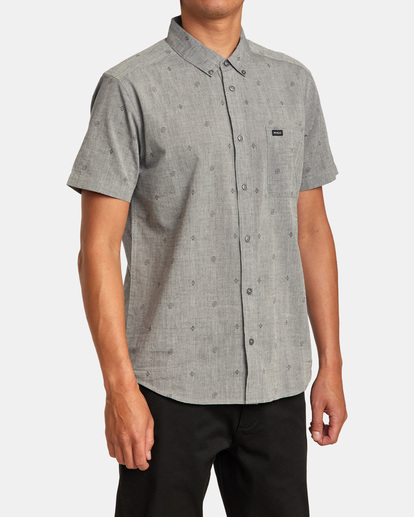 5 That'll Do Dobby Short Sleeve Shirt Grey M503VRDD RVCA