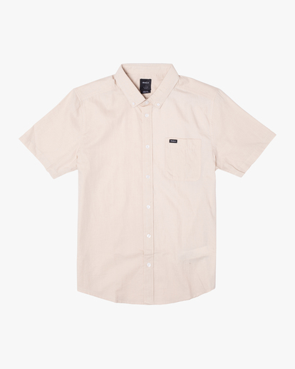 0 Hastings Denim Short Sleeve Shirt Beige M5183RHS RVCA