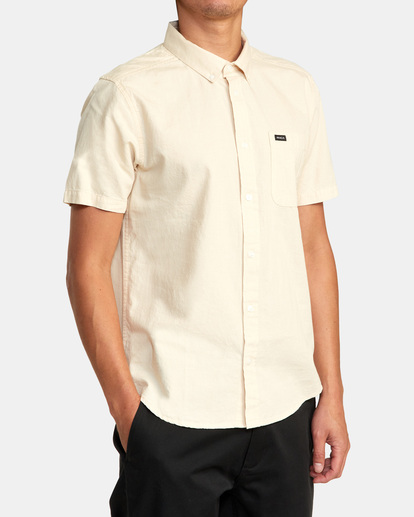 5 Hastings Denim Short Sleeve Shirt Beige M5183RHS RVCA
