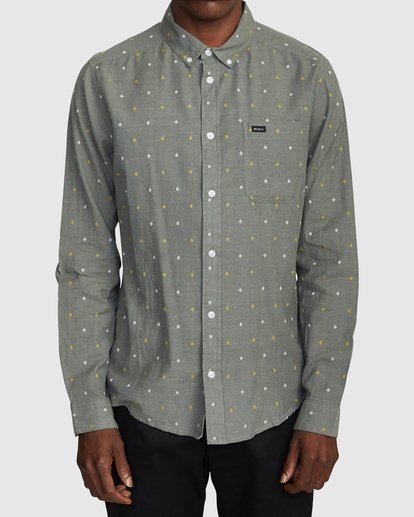 1 That'll Do Dobby Long Sleeve Shirt Purple M556WRDE RVCA