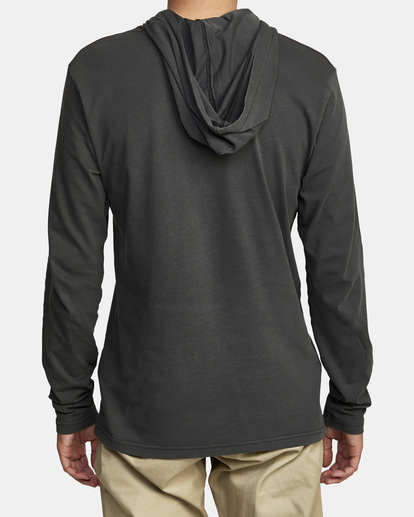 2 PTC PIGMENT HOODED LONG SLEEVE TEE Black M915PRPH RVCA