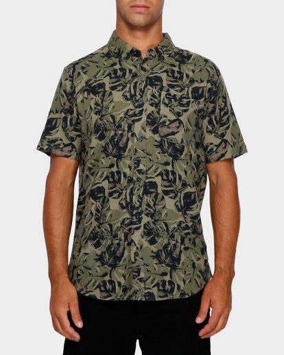 Leaf Camo Short Sleeve Shirt R391188 | RVCA