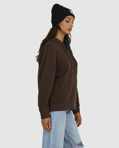 1 LOUNGE AROUND OS HOODIE Brown UVJFT00120 RVCA