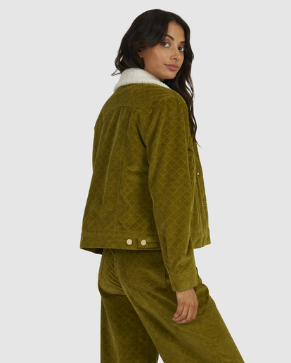 Green 2025 cord coat