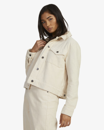 1 ROY CORD JACKET White UVJJK00127 RVCA