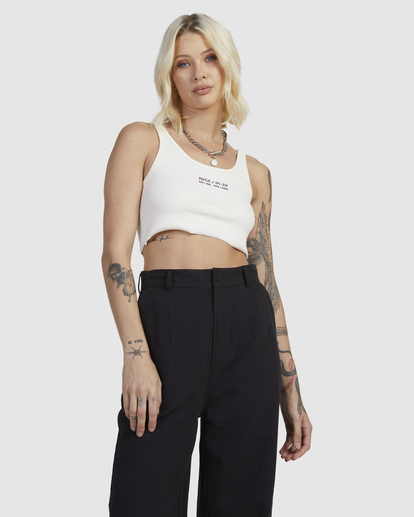 1 CIRCA CROPPED TANK White UVJKT00162 RVCA