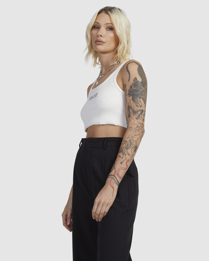 2 CIRCA CROPPED TANK White UVJKT00162 RVCA