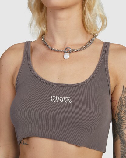 4 OLD RVCA CROPPED TANK Grey UVJKT00166 RVCA