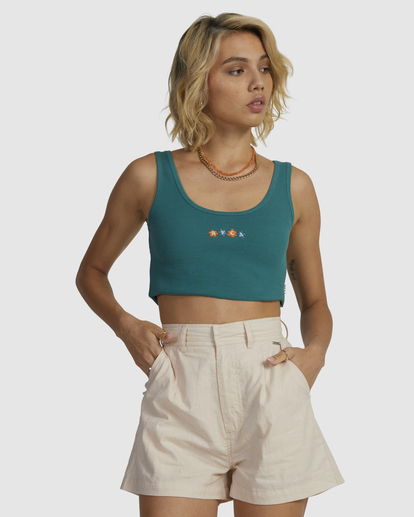 0 Hand Picked Scooped Tank Blue UVJKT00174 RVCA