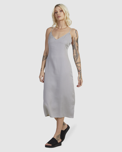3 ECLIPSE EVERYDAY MIDI DRESS White UVJWD00164 RVCA