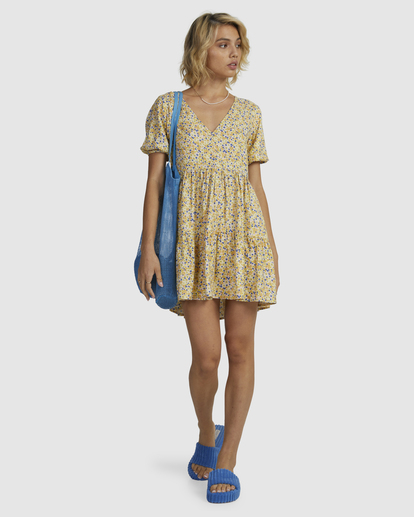 1 Ground Cover Vienna Dress Orange UVJWD00182 RVCA
