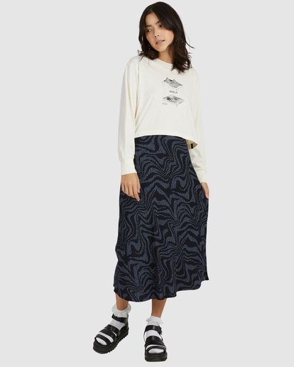 0 Strata Annika Skirt Grey UVJWK00108 RVCA