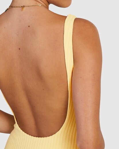 5 Tezzy Rib Scooped One Piece Yellow UVJX100140 RVCA