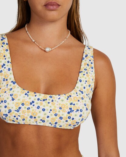 3 Ground Cover Scooped Bralette Bikini Top Orange UVJX300122 RVCA