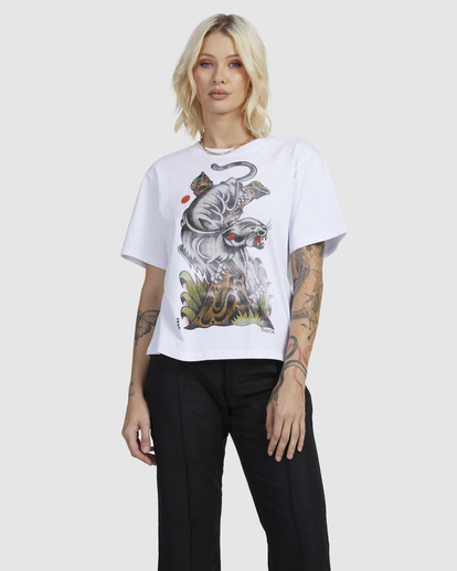 1 KRAK PANTHER EASY T-SHIRT White UVJZT00192 RVCA