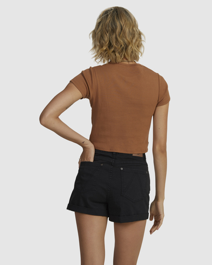 2 RVCA Radio Baby Tee Brown UVJZT00215 RVCA
