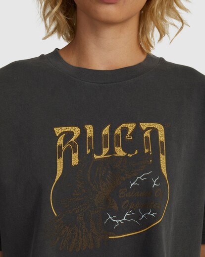 3 Eagle Half T-Shirt Black UVJZT00222 RVCA