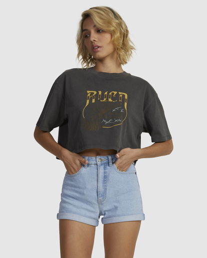 0 Eagle Half T-Shirt Black UVJZT00222 RVCA