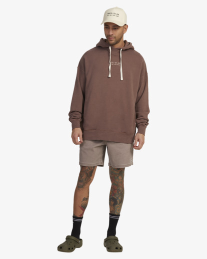 5 RVCA CIRCA HOODIE Brown UVYFT00218 RVCA