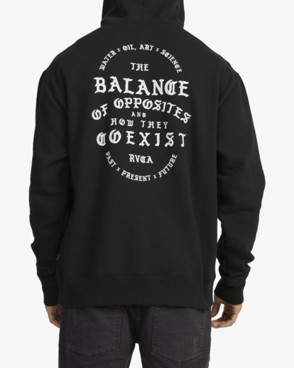 3 COEXIST HOODIE Black UVYFT00221 RVCA